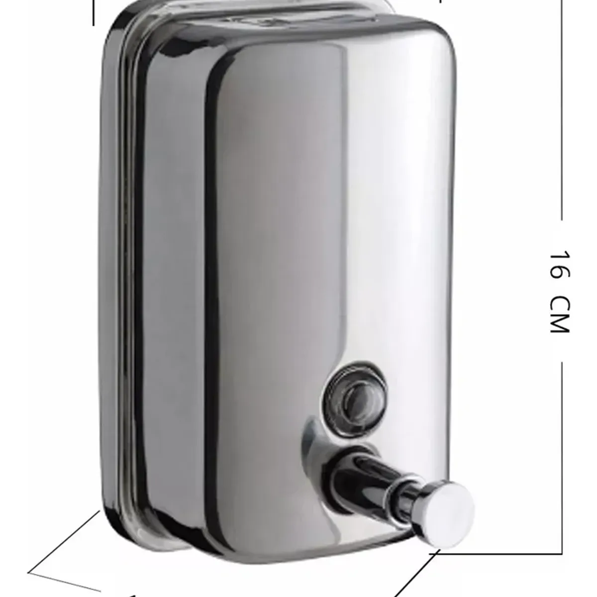 GENERICO - Dispensador Jabón Muro Acero Inoxidable 500ml Plateado Taumm