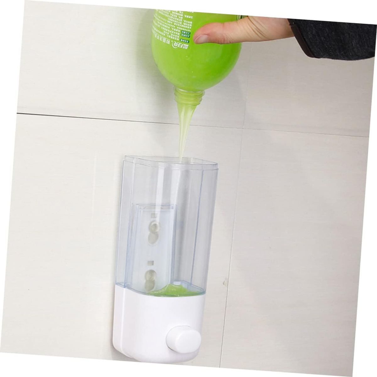 GENERICO - 3 X Dispensador Jabón Líquido Gel Shampoo 500 Ml Baño Cocina Blanco