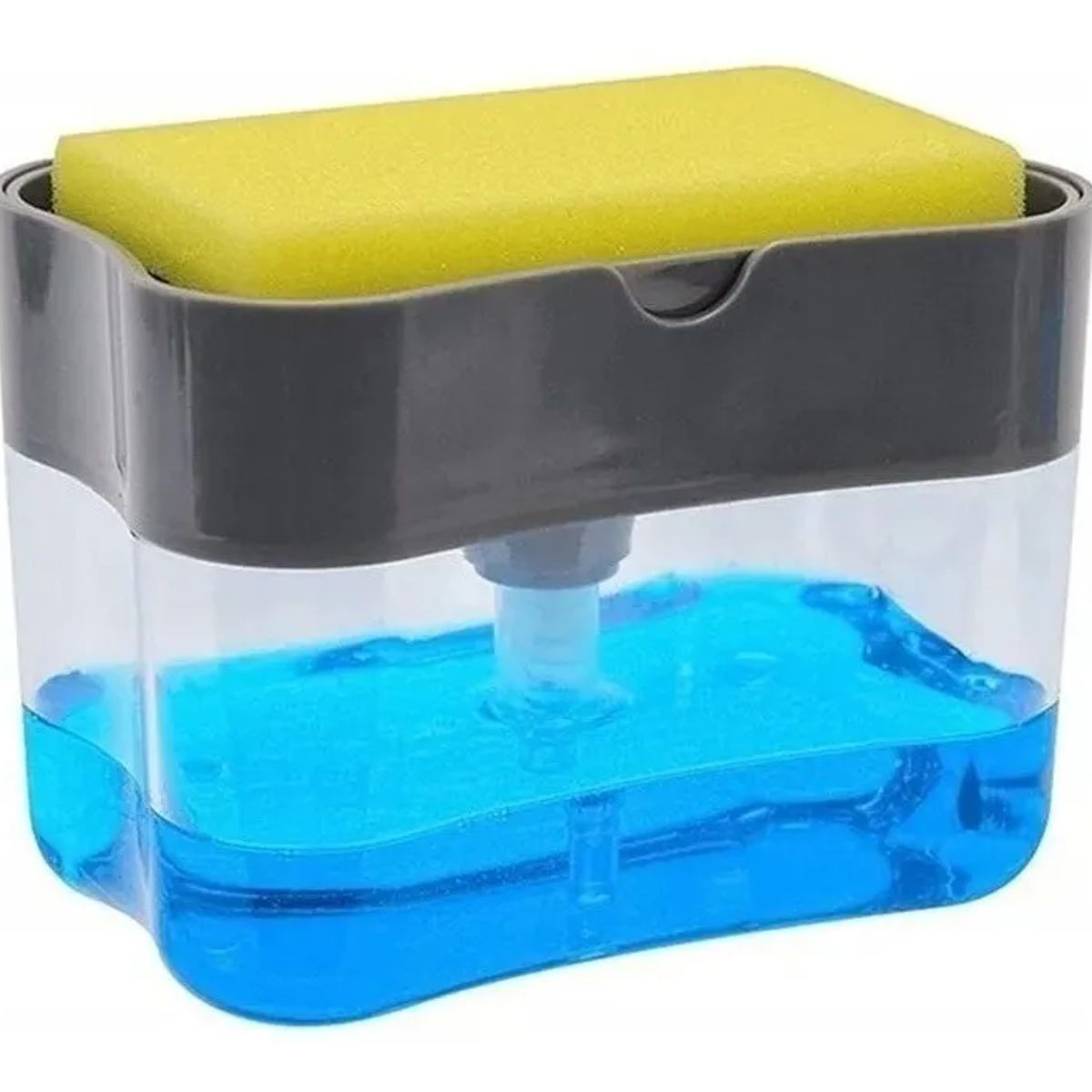 GENERICO - Dispensador De Lava Lozas Manual Con Esponja Con Recipiente