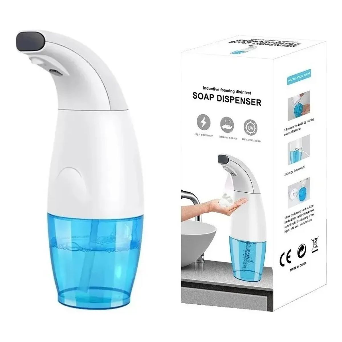 GENERICO - Dispensador Sensor Infrarrojo Automático De Jabón  220022 Blanco - 220022