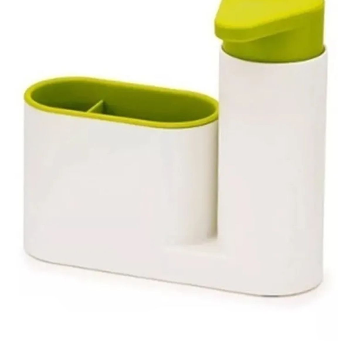 GENERICO - Set Dispensador Lavalozas Liquido Con Portaesponja Blanco