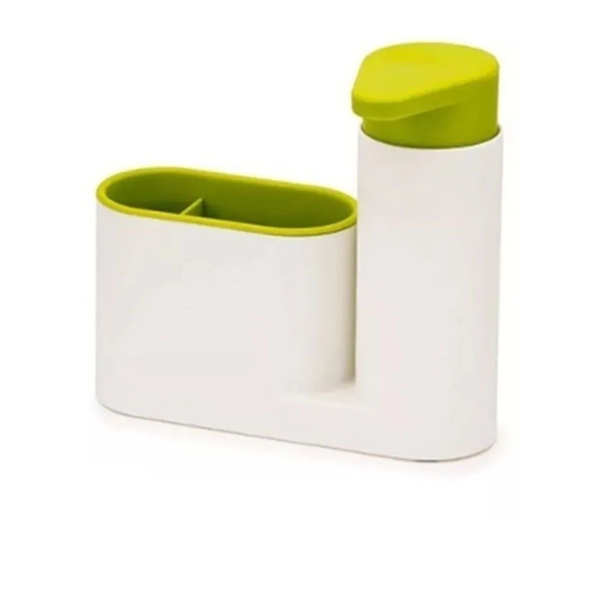 GENERICO - Set Dispensador Lavalozas Liquido Con Portaesponja Blanco