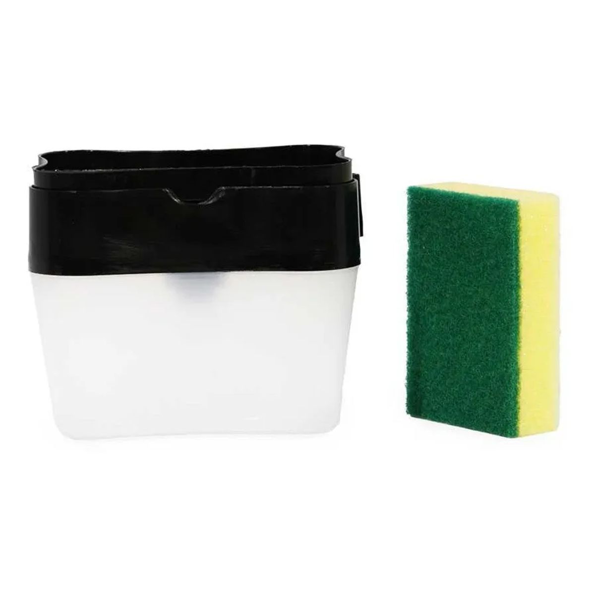 GENERICO - Dispensador De Lava Lozas Manual Para La Cocina + Esponja Transparente