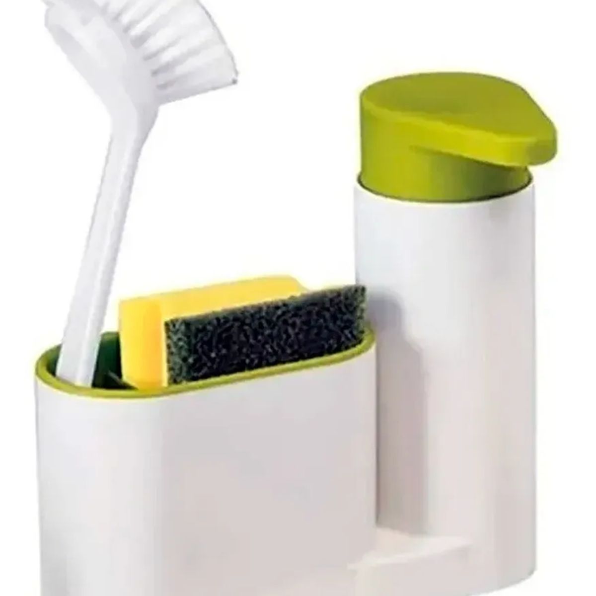 GENERICO - Dispensador Organizador Lavaloza Jabón Cocina Baño Blancoverde