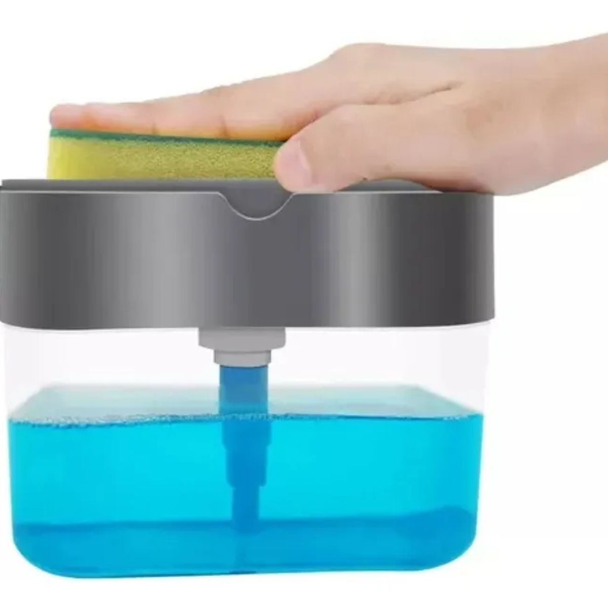GENERICO - Dispensador Lavaloza Manual Jabón Con Esponja