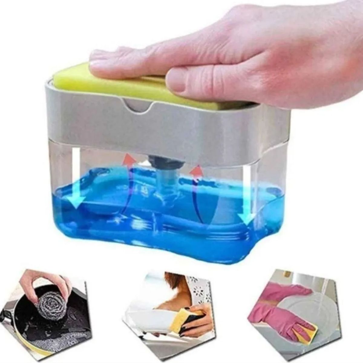 GENERICO - Dispensador Líquido Jabón Cocina Para Platos  Transparente
