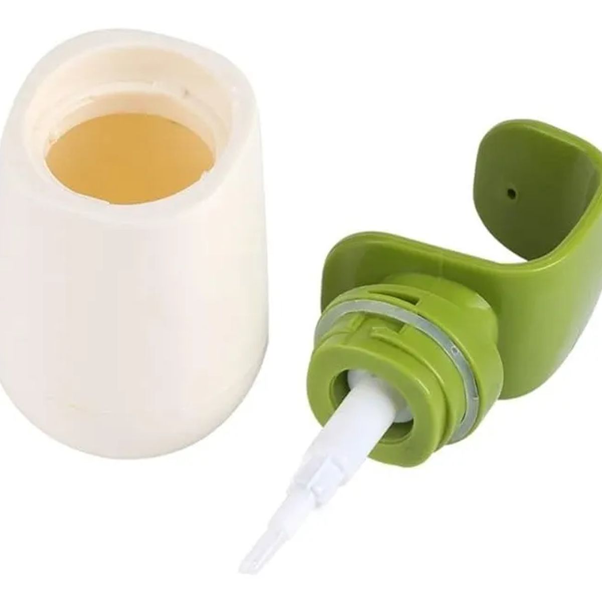 GENERICO - Dispensador Jabón Líquido Gel Shampoo Blanco Con Verde