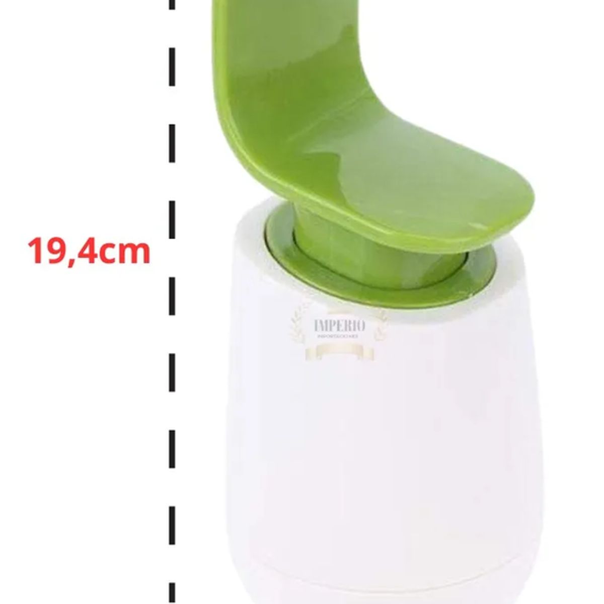 GENERICO - Dispensador Jabón Líquido Gel Shampoo Blanco Con Verde