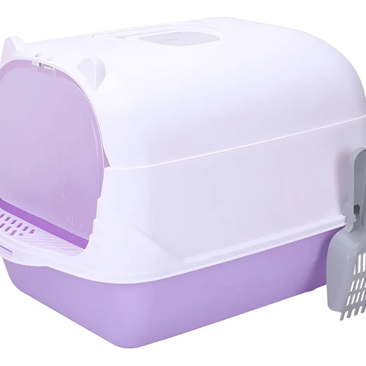 GENERICO - Arenero Sanitario Para Gato Cerrado Con Pala Color Violeta