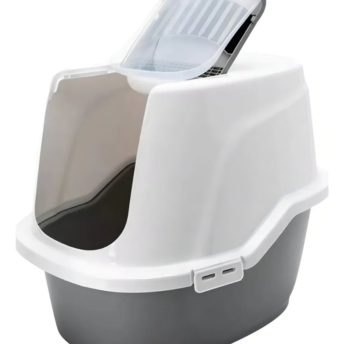 Pawise Baño Gato + Carbón Activo Arenero Para Gatos Cerrado Color Blanco, marca GENERICO - Foto Principal