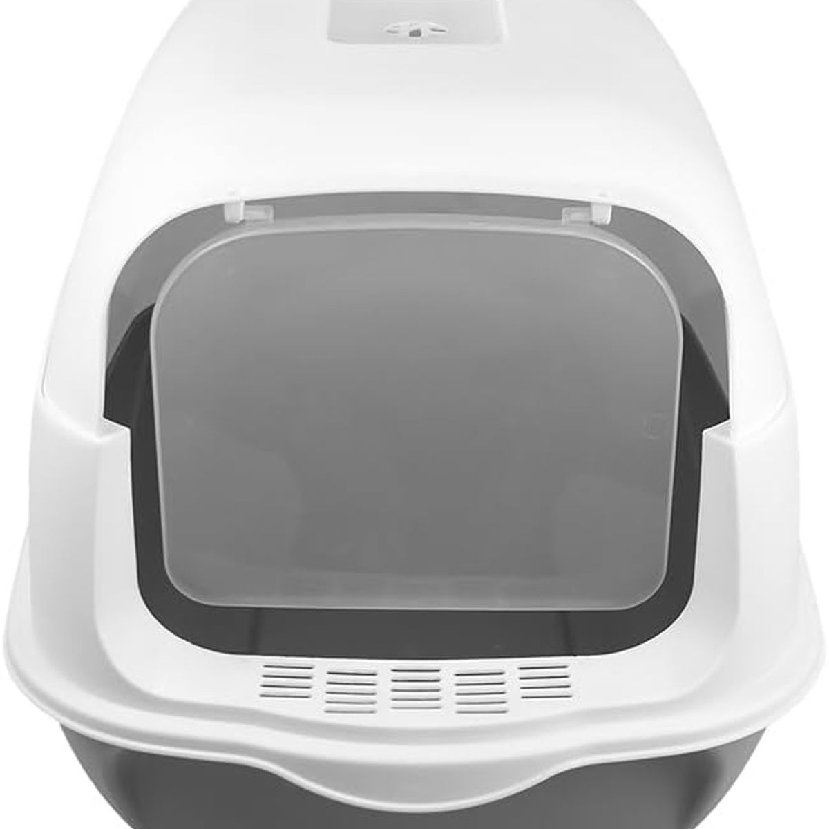 GENERICO - Arenero Grande Cerrado Para Gato Antiolores Tapa Pala Filtro Color Gris oscuro