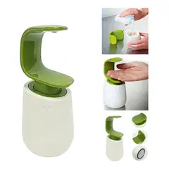 GENERICO - Dispensador De Jabon Lavaloza Alcohol Gel Blanco Con Verde