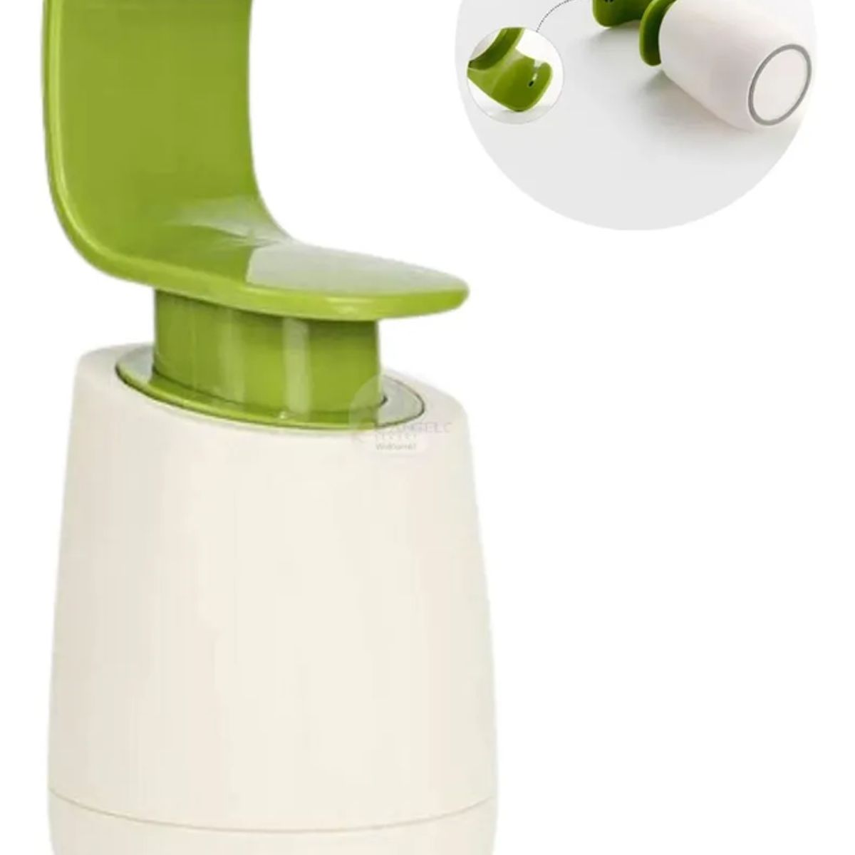 GENERICO - Dispensador De Jabón Líquido Portátil Cocina Baño Blanco Con Verde