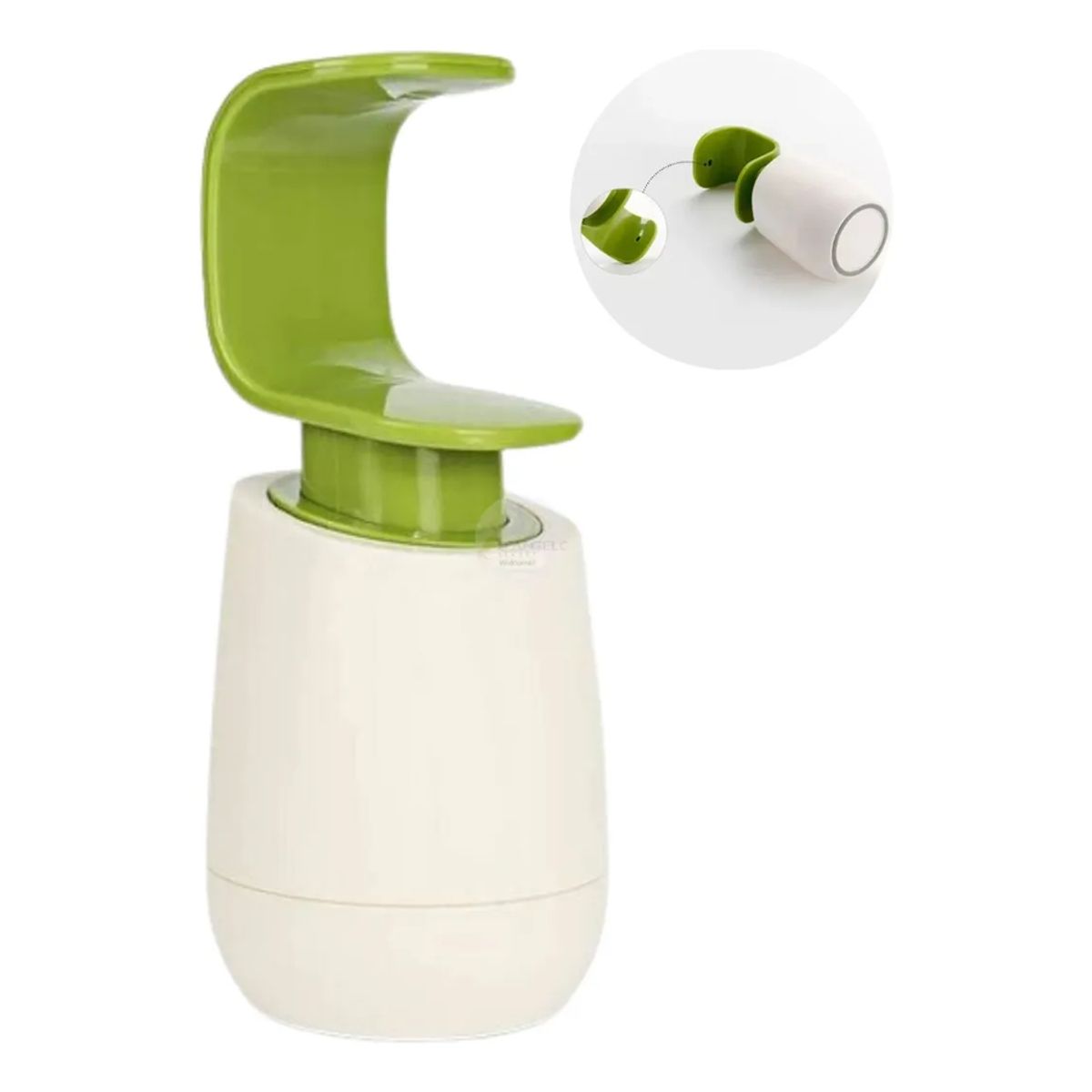 GENERICO - Dispensador De Jabón Líquido Portátil Cocina Baño Blanco Con Verde