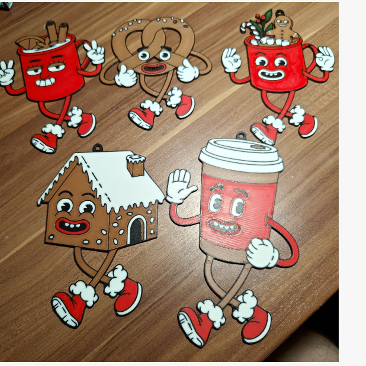 GENERICO - Pack de 5 adornos navideños divertidos