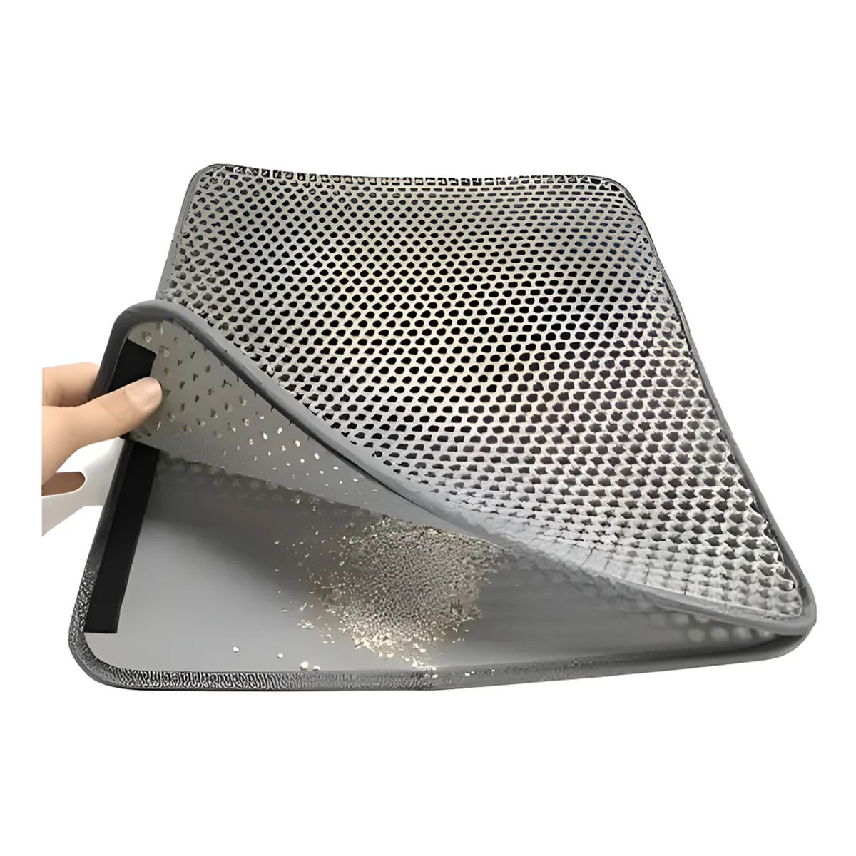 GENERICO - Alfombra Para Atrapar Arena De Gatos Tapete Arenero Mascotas Color Gris