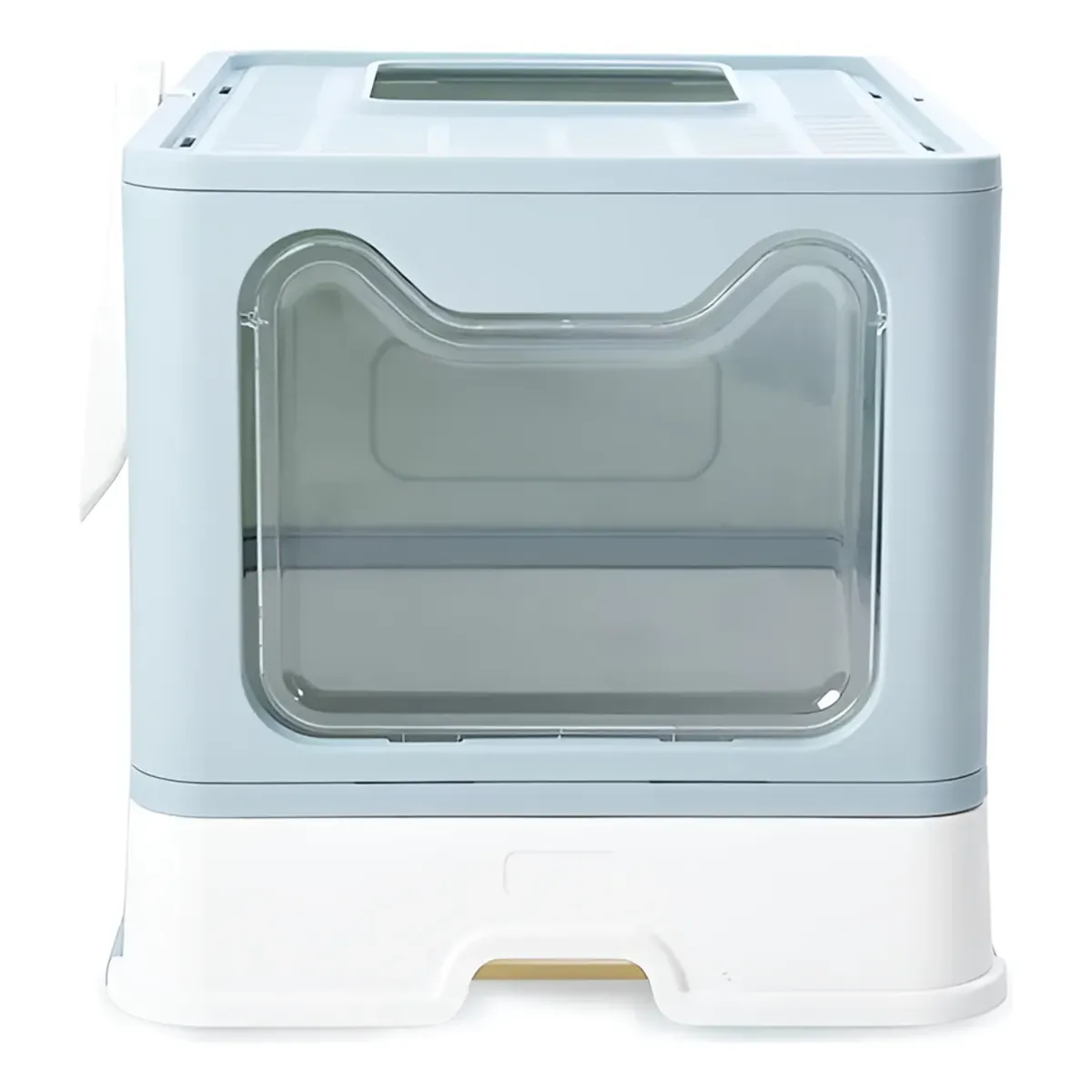 GENERICO - Arenero Caja De Arena Para Gatos Baño Arenero Gato Cerrado Azul Menta