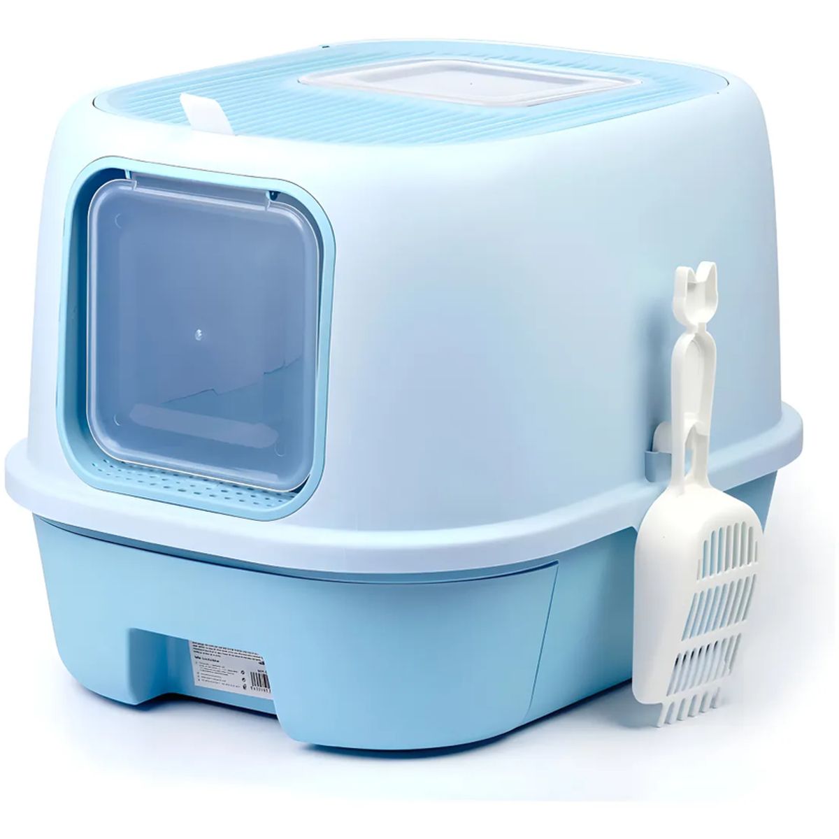 GENERICO - Arenero Para Gatos Grande Cerrado Doble Entrada Con Pala Color Azul