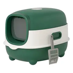 GENERICO - Arenero Gato Roro Caja De Arena Cerrada Baño Sanitario Gatos Roro Color Verde - 1000246