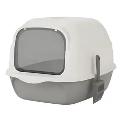 GENERICO - Arenero Para Gatos Roro Cerrado Baño Sanitario Caja Arena Gato Roro Color Gris - 1000245