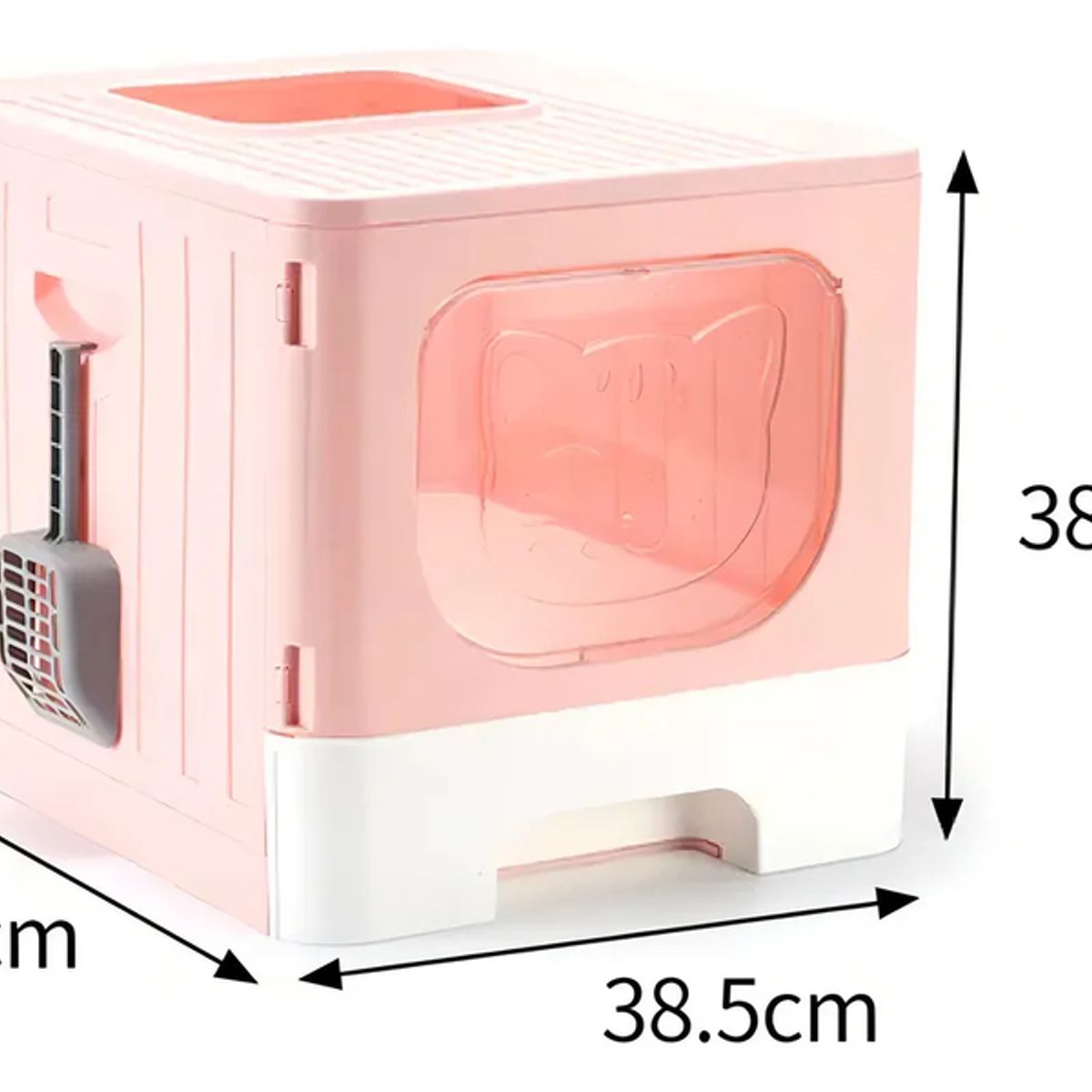 GENERICO - Arenero Grande Abierto Para Gatos - Baño Sanitario Xl Color Rojo