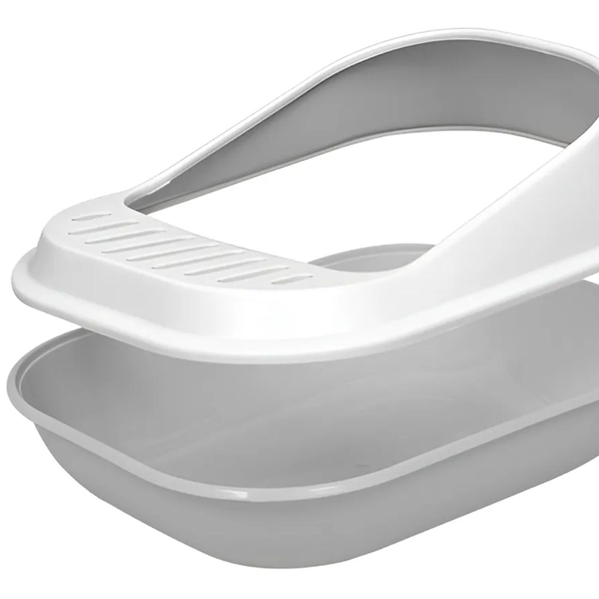 GENERICO - Arenero Bandeja Sanitaria Baño Gato Mascota Semicerrado Color Gris