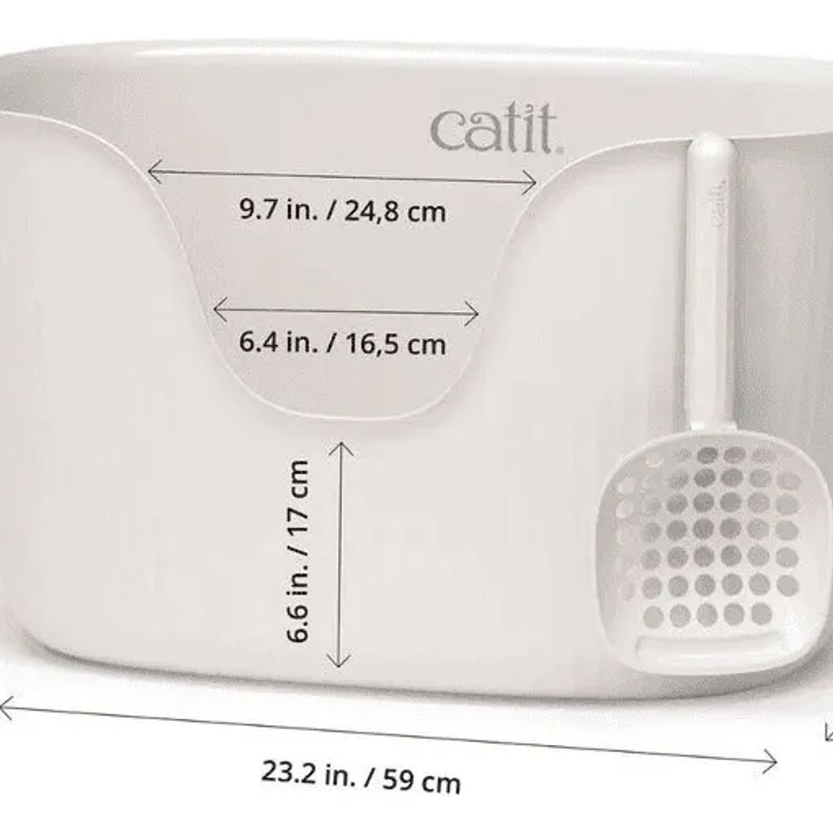 GENERICO - Catit Loo Arenero Para Gatos Ecológico Con Pala Gris