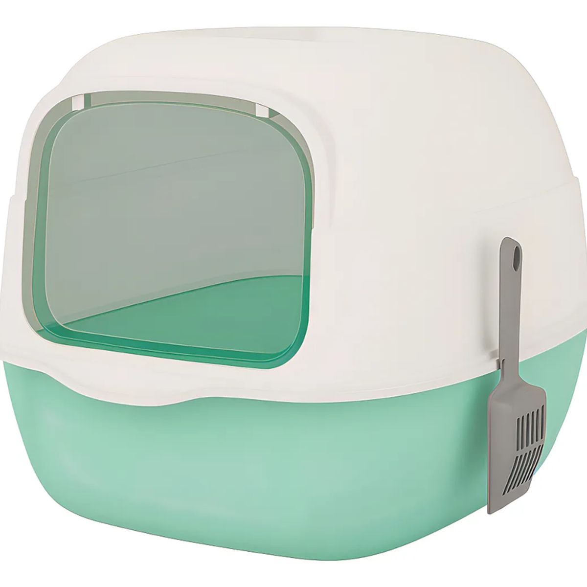 GENERICO - Arenero Para Gatos Roro Cerrado Baño Sanitario Caja Arena Gato Roro Color Verde - 1000245