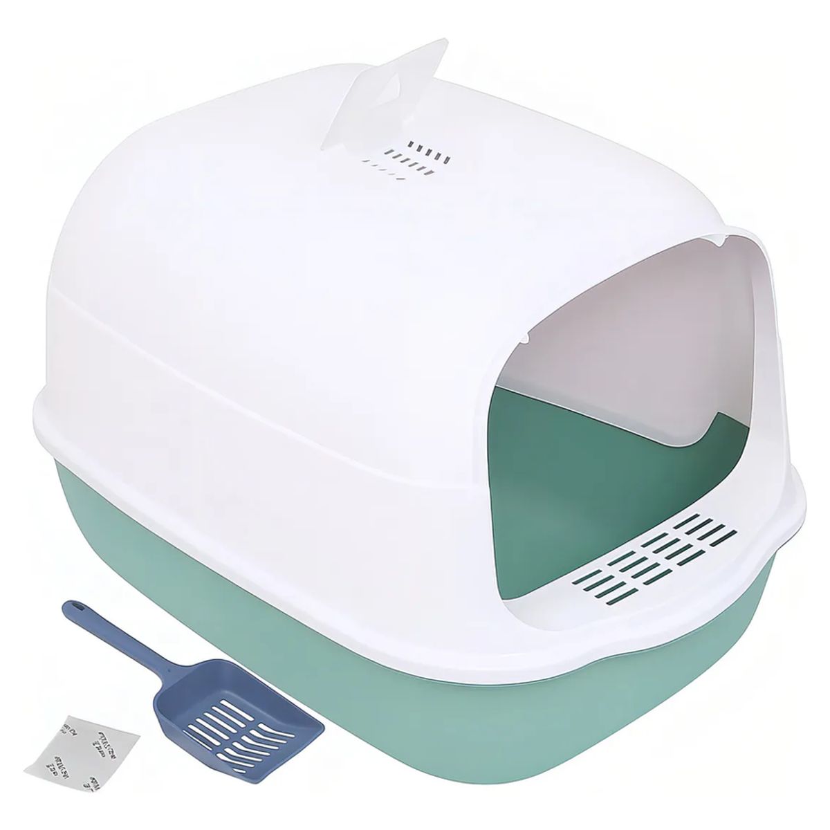 GENERICO - Arenero Para Gatos Roro Cerrado Baño Sanitario Caja Arena Gato Roro Color Verde - 1000245