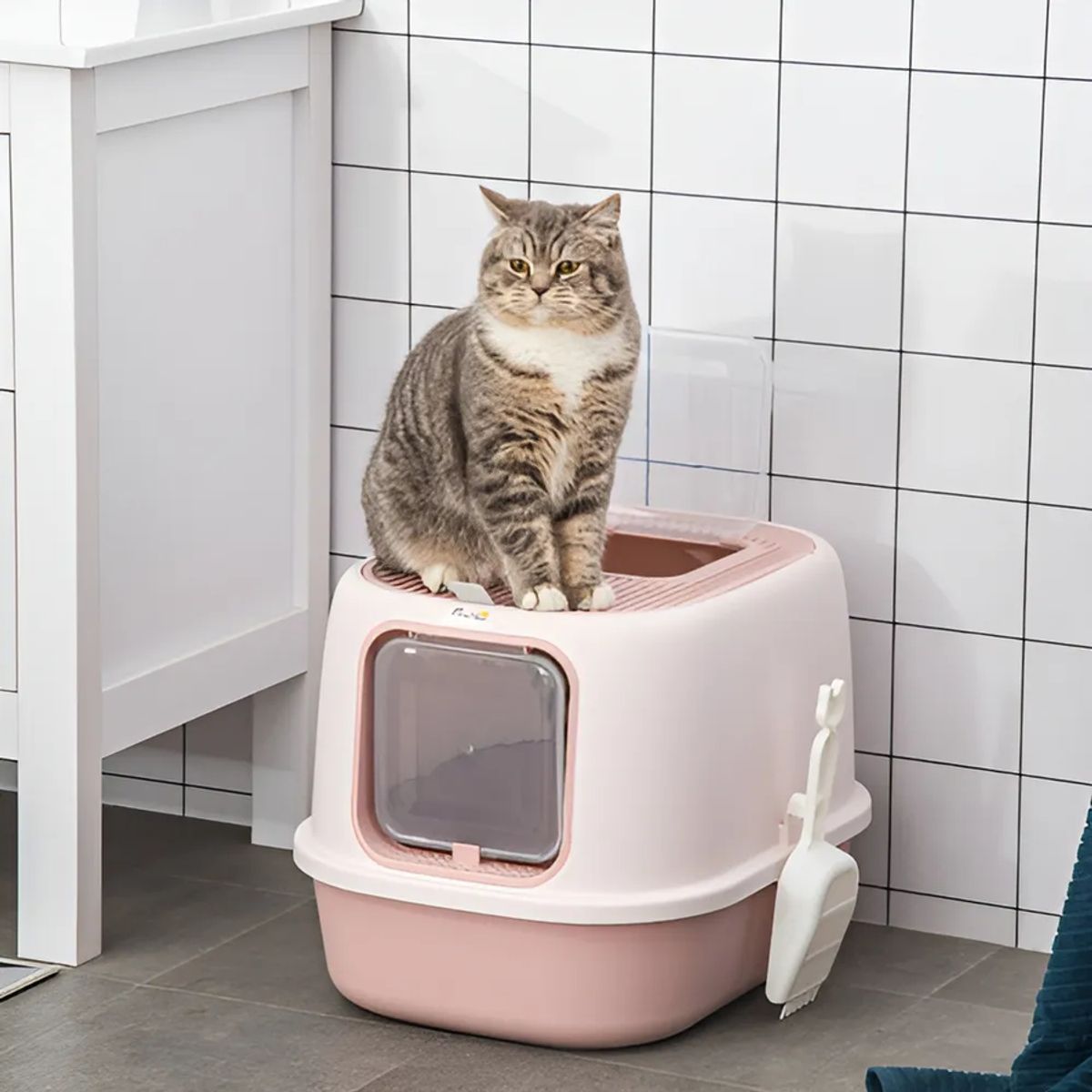 GENERICO - Baño Arenero Cerrado Sanitario Higiene Para Gatos Color Multicolor
