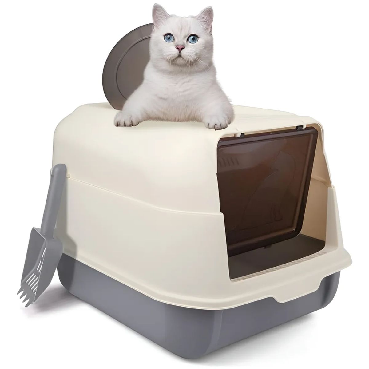 GENERICO - Arenero De Cúpula Cerrado Para Gatos - 2en1 Baño Xl