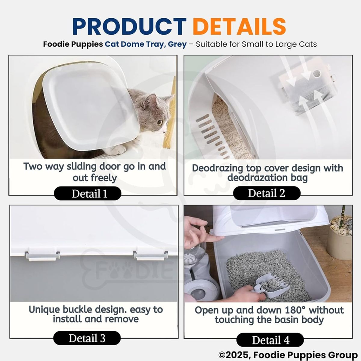 GENERICO - Arenero Gato Cerrado Filtro Anti Olor Puerta Abatible Pala Color Rosa