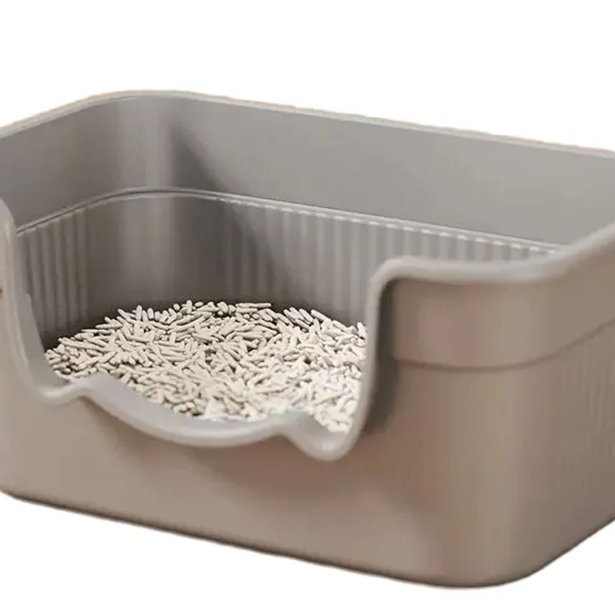 GENERICO - Arenero Grande 50cm Bandeja Sanitaria De Gatos Con Pala Gris