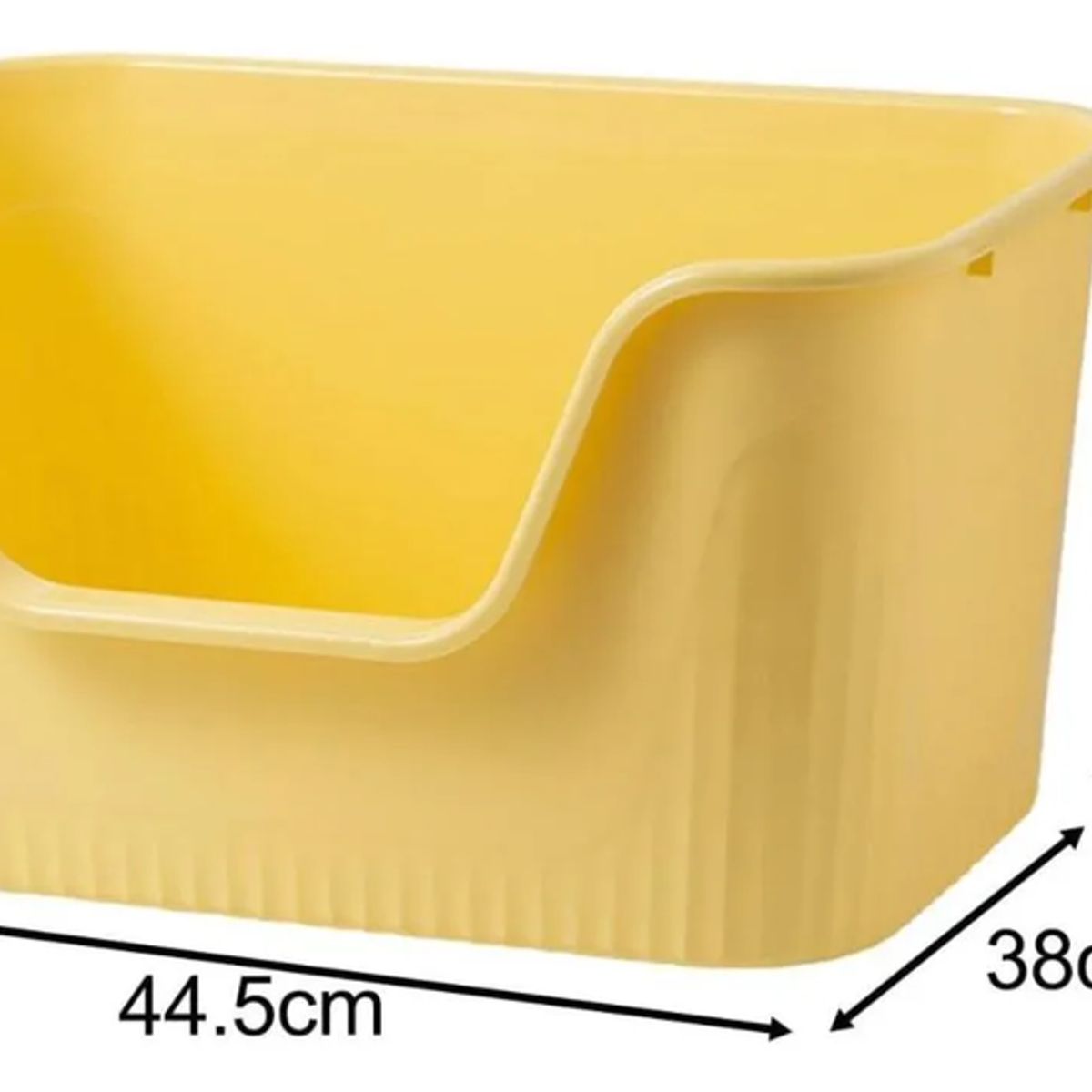 GENERICO - Arenero Para Gatos Extra Grande Xxl Abierto + Pala Amarillo