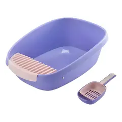 GENERICO - Bandeja Sanitaria Mascotas Xl Arenero Gatos Grande Cerrado Gris