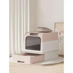 GENERICO - Arenero Cerrado Para Gatos Anti- Olor Grande Xl - Bandeja