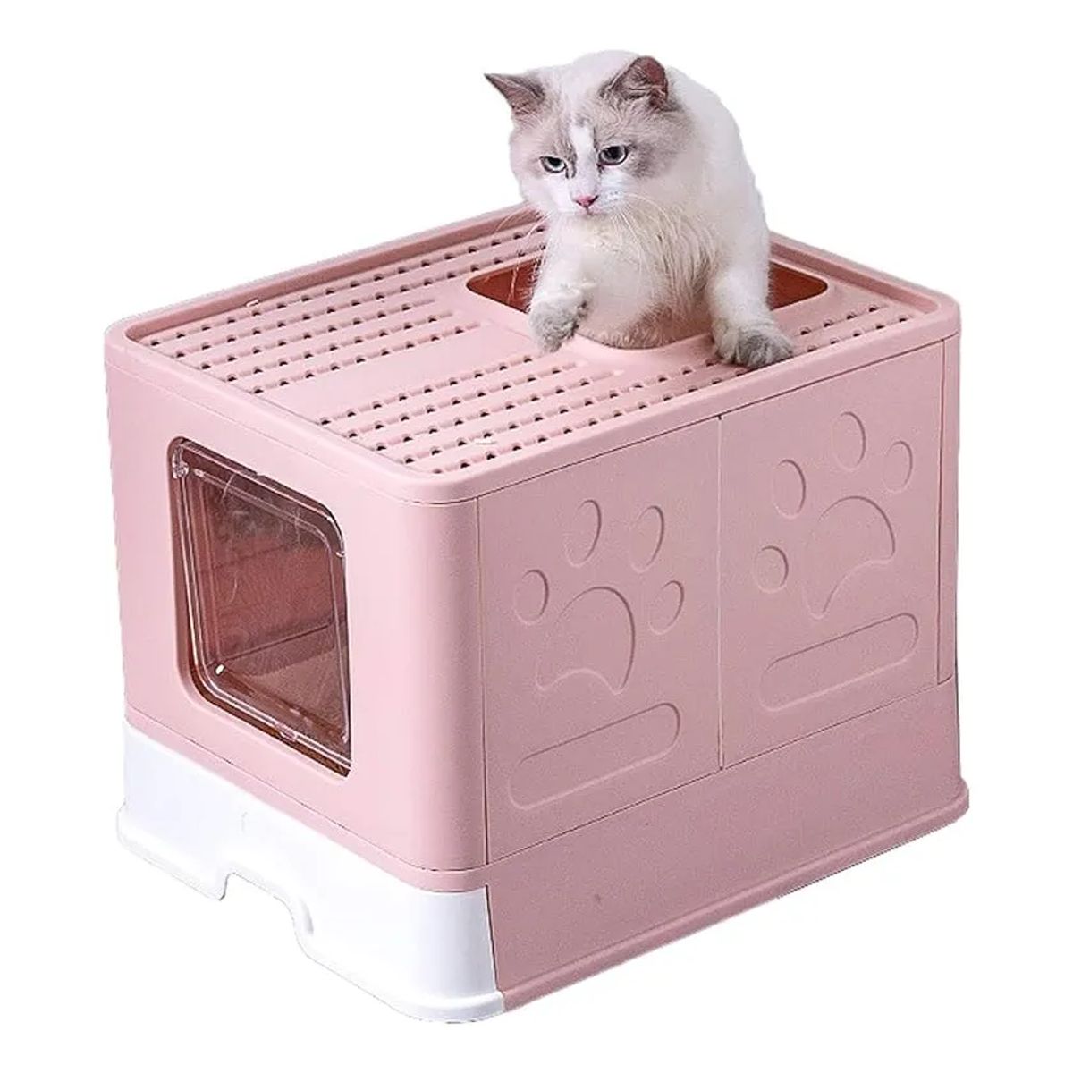 GENERICO - Arenero Para Gatos Grande Pegable Caja De Arena Con Cuchara