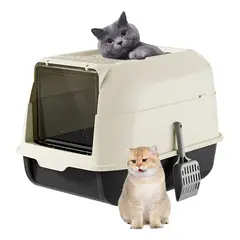 GENERICO - Arenero Para Gatos Mascotas Baño O Sanitario Con Pala Negro