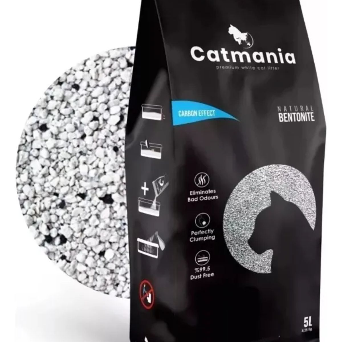 GENERICO - Arena Sanitaria Gatos  Arenero Juguete 5 Kg Negro