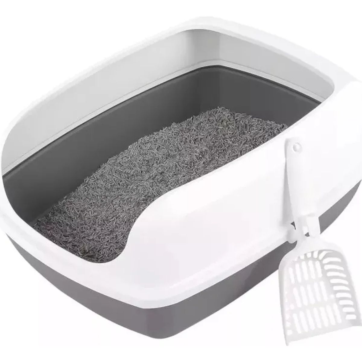 GENERICO - Arenero Abierto Para Gatos - Baño Sanitario Grande Xl Pala
