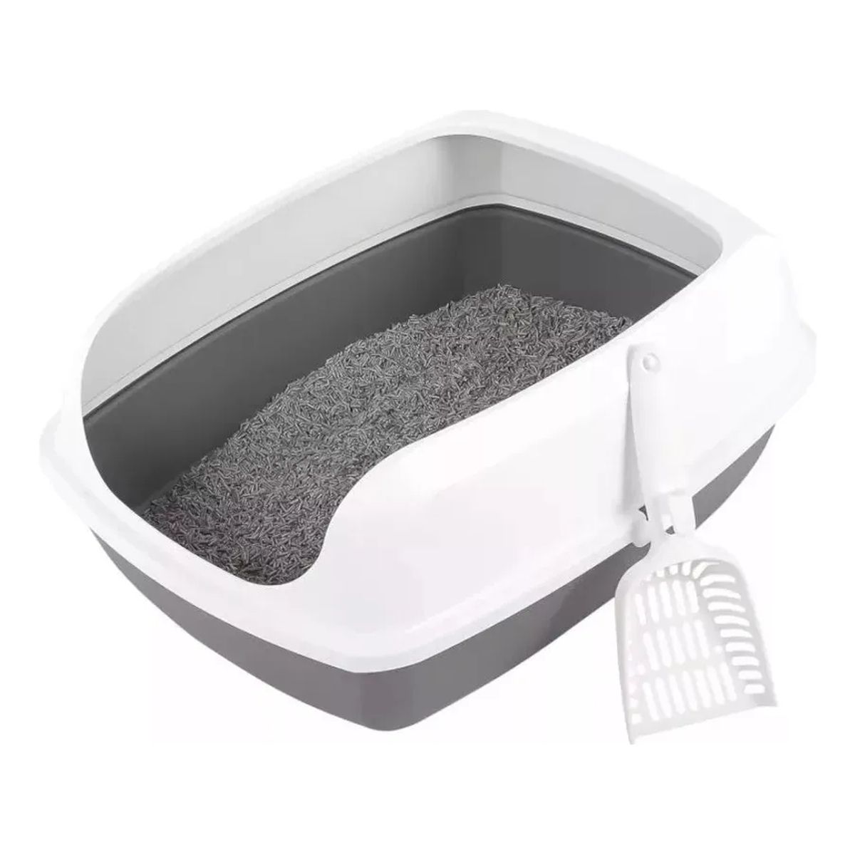 GENERICO - Arenero Abierto Para Gatos - Baño Sanitario Grande Xl Pala