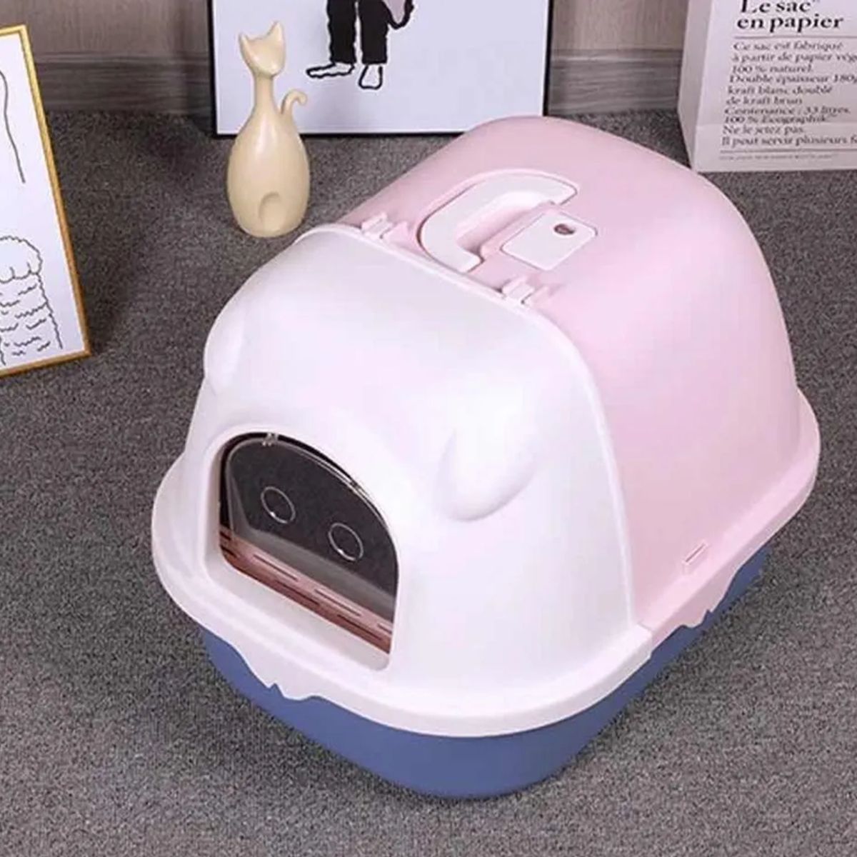 GENERICO - Arenero Para Gatos Cerrado Grandes Baño De Mascotas Xl