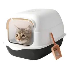 GENERICO - Arenero Cerrado Para Gatos Xl Negro