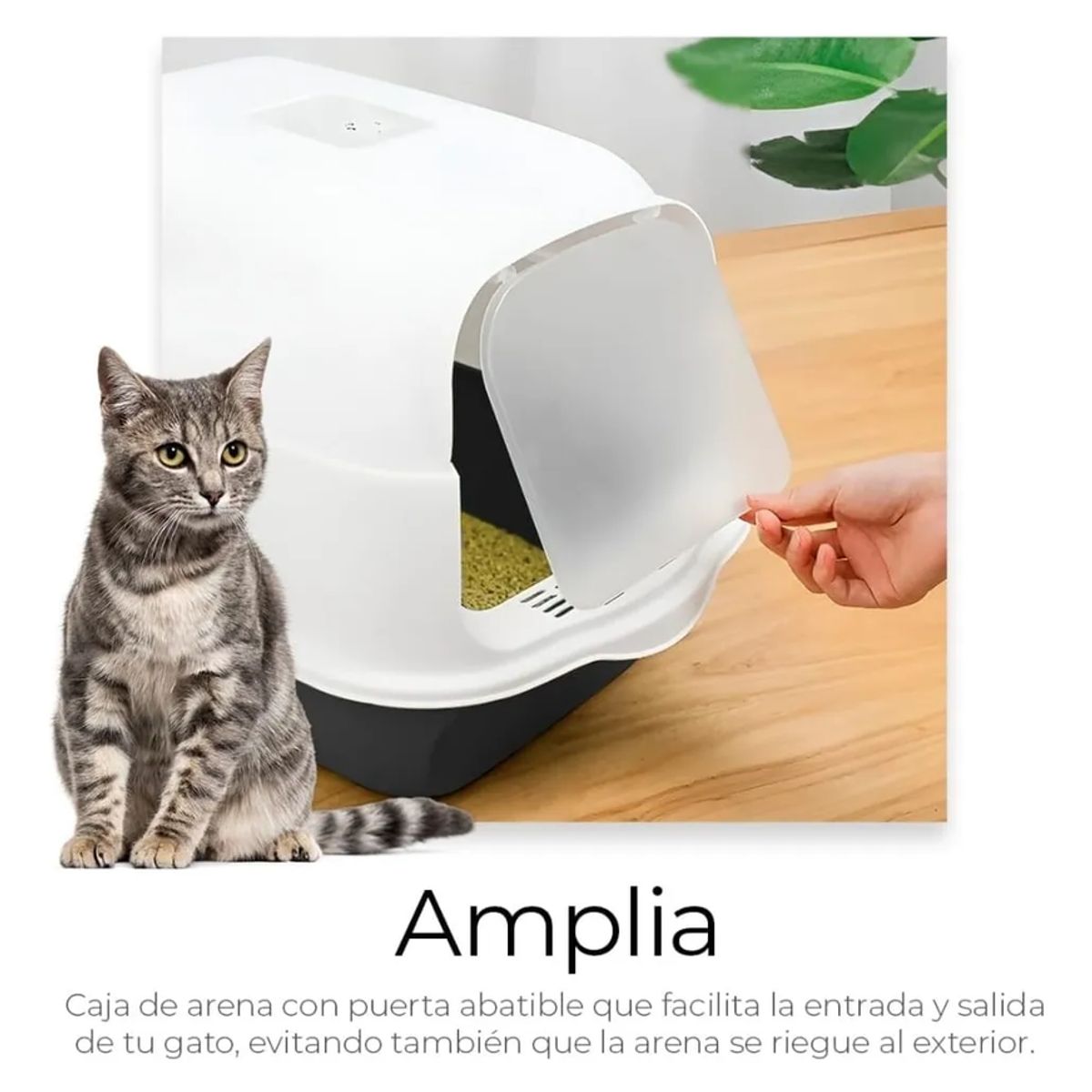 GENERICO - Arenero Cerrado Para Gatos Xl Negro