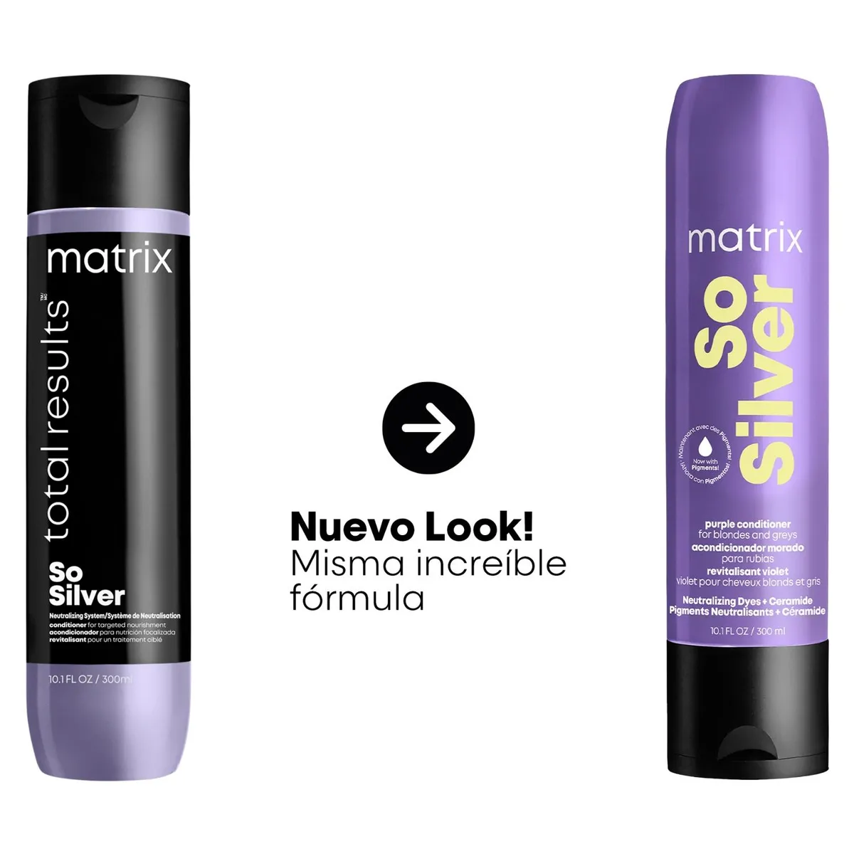 MATRIX - Acondicionador Matizador Violeta Cabello Rubio Y Gris So Silver 300 Ml Matrix