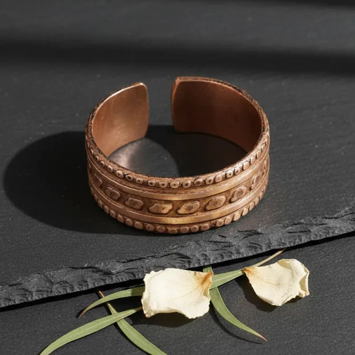 GENERICO - Pulsera De Cobre + Anillo Ajustable Terapia Artritis  Mas Bolsa