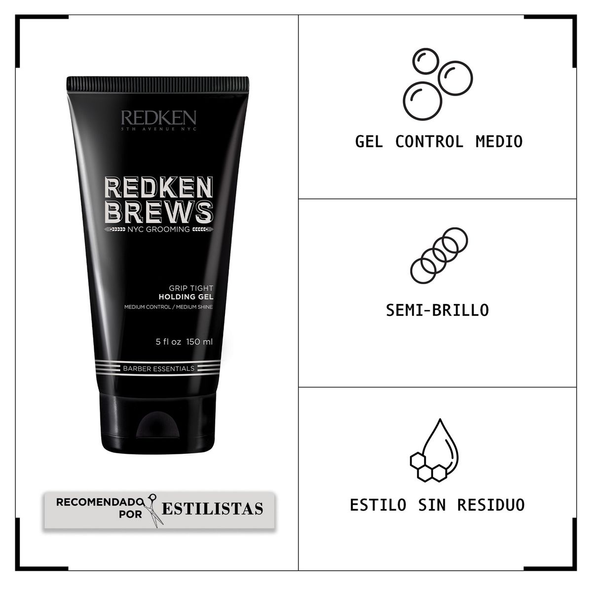 REDKEN - Crema Moldeadora Control Máximo del Cabello Molding Paste Redken Brews 150ml