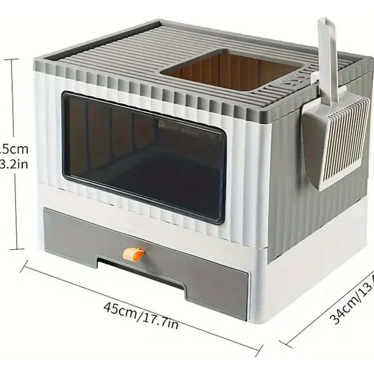 GENERICO - Caja De Arena Para Gatos Plegable Bandeja Cuadrada Plastico