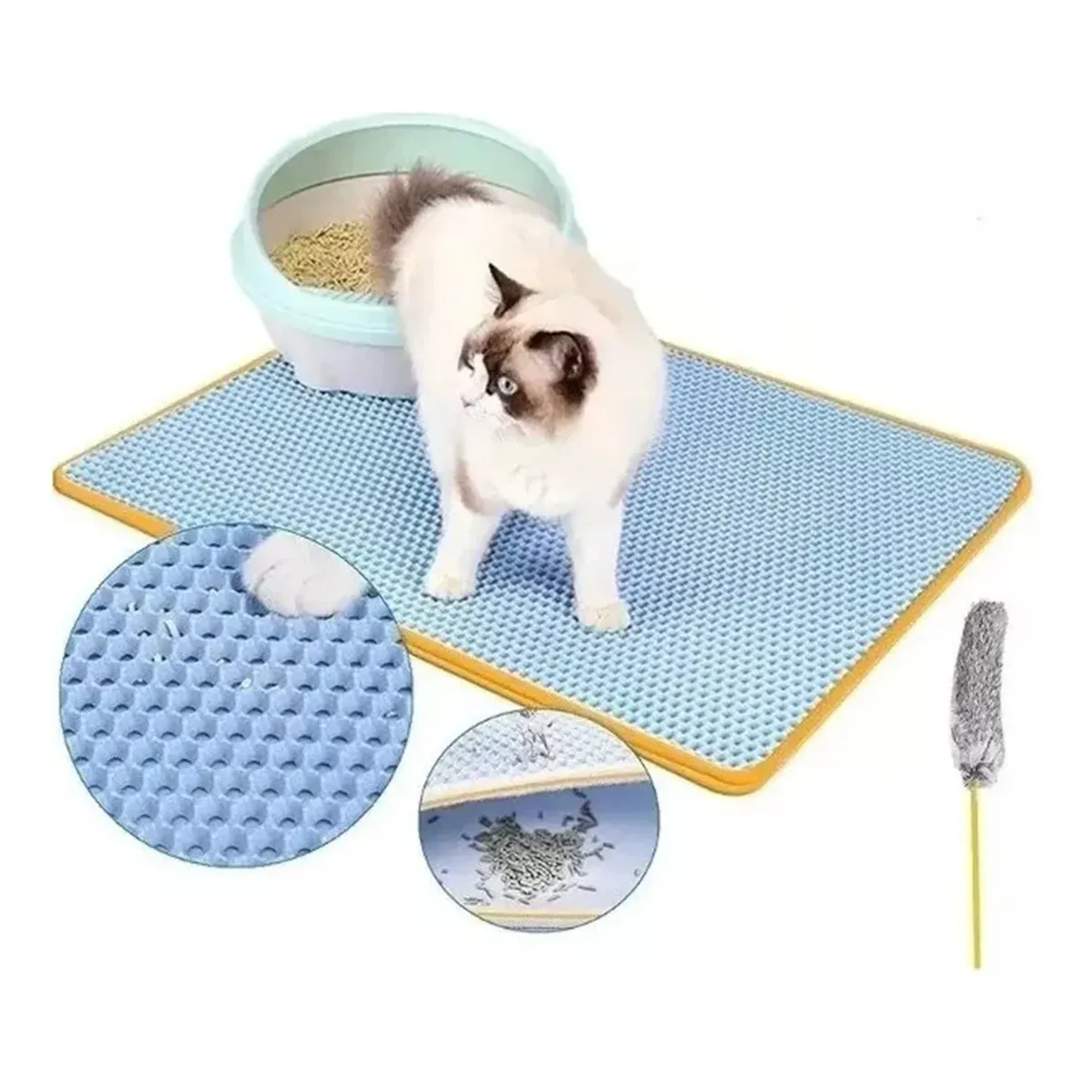 GENERICO - Alfombra Para Arenero Para Gatos Mascotas Residuos