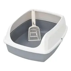 GENERICO - Arenero Gatos Semi-automático Michis Baño Sanitario Grande Color Beige